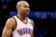 Jun 12, 2012; Oklahoma City, OK, USA; Oklahoma City Thunder point guard Derek Fisher (37) against the Miami Heat during the second quarter of game one in the 2012 NBA Finals at the Chesapeake Energy Arena. Mandatory Credit: Derick E. Hingle-US PRESSWIRE
