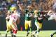 Aaron Rodgers throwing against his first opponent of the year, the San Francisco 49ers.