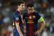 BARCELONA, SPAIN - SEPTEMBER 19: Lionel Messi (L) of Barcelona lines up a free kick with his teammate Xavi Hernandez during the UEFA Champions League group G match between FC Barcelona and FC Spartak Moscow at the Camp Nou stadium on September 19, 2012 in Barcelona, Spain. (Photo by Jasper Juinen/Getty Images)
