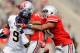 COLUMBUS, OH - SEPTEMBER 15: Ryan Shazier #10 of the Ohio State Buckeyes reaches to haul down C.J. Anderson #9 of the California Golden Bears after a large gain at Ohio Stadium on September 15, 2012 in Columbus, Ohio. Ohio State defeated California 35-28. (Photo by Jamie Sabau/Getty Images)