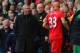 Manchester United manager, Sir Alex Ferguson confronts dismissed Liverpool midfielder Jonjo Shelvey during United's victory at Anfield on Saturday