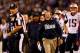 BALTIMORE, MD - SEPTEMBER 23: Head coach Bill Belichick of the New England Patriots yells at an official following an offensive interference penalty against the Patriots in the first quarter against the Baltimore Ravens at M&T Bank Stadium on September 23, 2012 in Baltimore, Maryland. (Photo by Rob Carr/Getty Images)