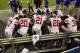 Sep 20, 2012; Charlotte, NC, USA; New York Giants players on the sidelines during the game. The Giants defeated the Panthers 36-7 at Bank of America Stadium. Mandatory Credit: Bob Donnan-US PRESSWIRE