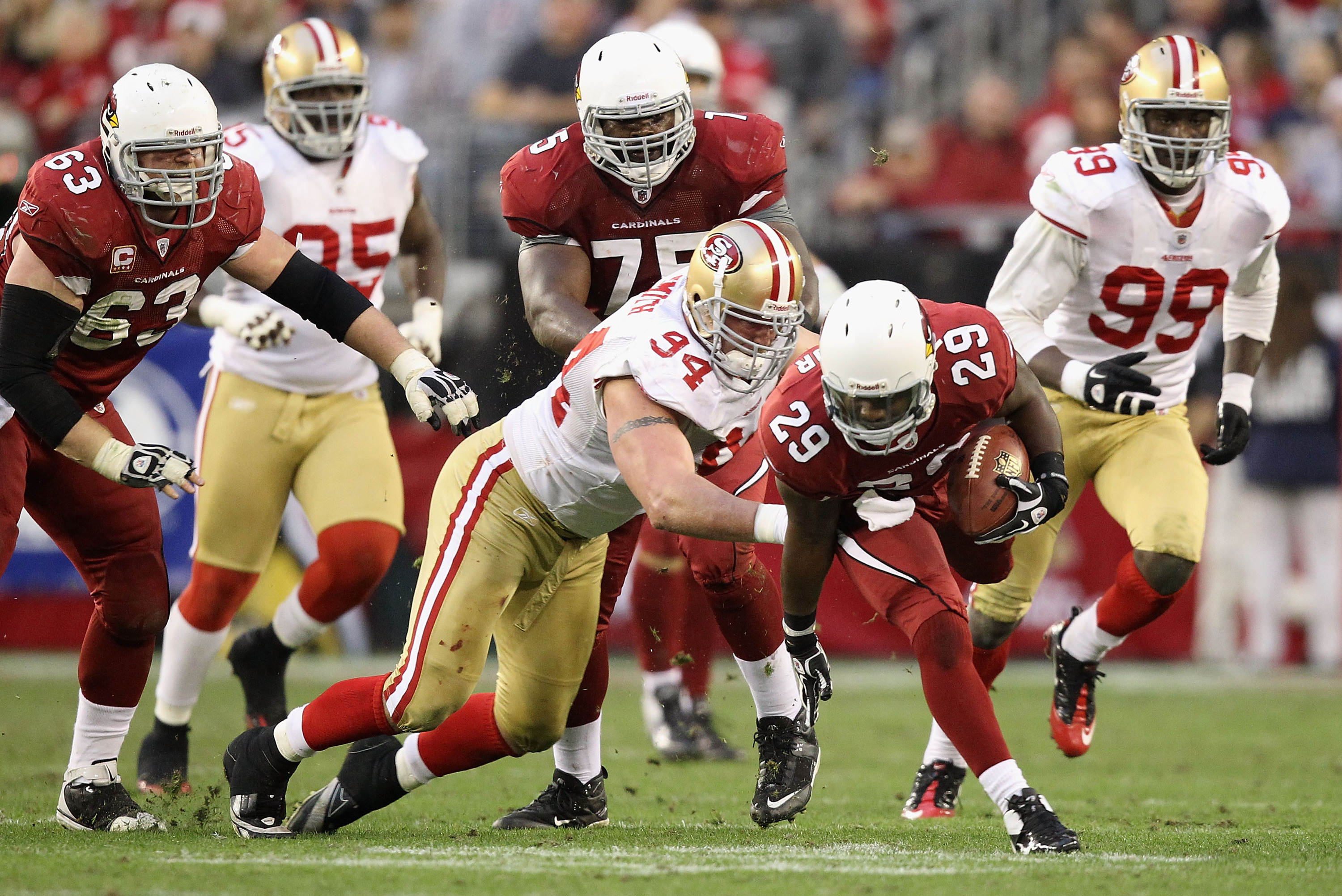 Arizona cardinals at san francisco 49ers hi-res stock photography