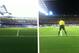 The view from my seat vs Stoke in the Premier League on the left, and vs Juventus in the Champions League on the right