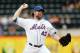 NEW YORK, NY - SEPTEMBER 22: R.A. Dickey #43 of the New York Mets pitches against the Miami Marlins at Citi Field on September 22, 2012 in the Flushing neighborhood of the Queens borough of New York City. (Photo by Alex Trautwig/Getty Images)