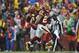LANDOVER, MD - DECEMBER 12: DeAngelo Hall #23 of the Washington Redskins celebrates a fumble recovery against the Tampa Bay Buccaneers at FedExField on December 12, 2010 in Landover, Maryland. The Buccaneers defeated the Redskins 17-16. (Photo by Larry French/Getty Images)