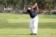 Phil Mickelson tees off during a practice round at Medinah Country Club