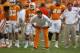 KNOXVILLE, TN - SEPTEMBER 15: Derek Dooley head coach of the Tennessee Volunteers during pregame warm-ups before their game against the Florida Gators at Neyland Stadium on September 15, 2012 in Knoxville, Tennessee. (Photo by John Sommers II/Getty Images)