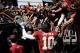 LANDOVER, MD - SEPTEMBER 23: Robert Griffin III #10 of the Washington Redskins walks off the field after warming up before a game against the Cincinnati Bengals at FedExField on September 23, 2012 in Landover, Maryland. (Photo by Patrick McDermott/Getty Images)