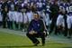 EVANSTON, IL - OCTOBER 31: Head coach Pat Fitzgerald of the Northwestern Wildcats watches as his team takes on the Penn State Nittany Lions at Ryan Field on October 31, 2009 in Evanston, Illinois. (Photo by Jonathan Daniel/Getty Images)