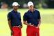 MEDINAH, IL - SEPTEMBER 26: Tiger Woods of the United States talks with Steve Stricker of the United States during the third preview day of The 39th Ryder Cup at Medinah Country Golf Club on September 26, 2012 in Medinah, Illinois. (Photo by Andy Lyons/Getty Images)