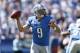 NASHVILLE, TN - SEPTEMBER 23: Matthew Stafford #9 of the Detroit Lions throws a pass against the Tennessee Titans during the game at LP Field on September 23, 2012 in Nashville, Tennessee. (Photo by Joe Robbins/Getty Images)