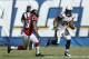SAN DIEGO, CA - SEPTEMBER 23: Running back Ryan Mathews #24 of the San Diego Chargers is pursued by defensive back Dominique Franks #29 of the Atlanta Falcons in the third quarter at Qualcomm Stadium on September 23, 2012 in San Diego, California. The Falcons defeated the Chargers 27-3. (Photo by Jeff Gross/Getty Images)