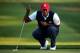 MEDINAH, IL - SEPTEMBER 28: Tiger Woods of the USA lines up a putt during the Afternoon Four-Ball Matches for The 39th Ryder Cup at Medinah Country Club on September 28, 2012 in Medinah, Illinois. (Photo by Andrew Redington/Getty Images)