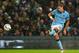 MANCHESTER, ENGLAND - SEPTEMBER 25: Aleksandar Kolarov of Manchester City scores his goal from a free kick during the Capital One Cup Third Round match between Manchester City and Aston Villa on September 25, 2012 in Manchester, England. (Photo by Alex Livesey/Getty Images)