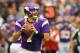 MINNEAPOLIS, MN - SEPTEMBER 23: Christian Ponder #7 of the Minnesota Vikings against the San Francisco 49ers at the Hubert H. Humphrey Metrodome on September 23, 2012 in Minneapolis, Minnesota. (Photo by Adam Bettcher/Getty Images)