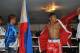 Dennis Laurente celebrates his victory over Jamed Jalarante. September 29, 2012, The Flash Elorde Grand Ballroom, Manila, Philippines. (Photo: Joseph Carlo Herrera)