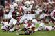 COLLEGE STATION, TX - SEPTEMBER 29: Dennis Johnson #33 of the Arkansas Razorbacks returns a kickoff against the Texas A&M Aggies at Kyle Field on September 29, 2012 in College Station, Texas. (Photo by Ronald Martinez/Getty Images)