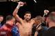 Mar 17; New York, NY, USA; Edwin Rodriguez celebrates his 10 round unanimous decision win over Donovan George at the Theater at Madison Square Garden. Mandatory Credit: Ed Mulholland-US PRESSWIRE