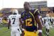 MORGANTOWN, WV - SEPTEMBER 29: Geno Smith #12 of the West Virginia Mountaineers shakes hands after the game against the Baylor Bears on September 29, 2012 at Mountaineer Field in Morgantown, West Virginia. WVU defeated Baylor 70-63. (Photo by Justin K. Aller/Getty Images)
