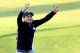 MEDINAH, IL - SEPTEMBER 29: Keegan Bradley of the USA celebrates on the 17th hole during day two of the Afternoon Four-Ball Matches for The 39th Ryder Cup at Medinah Country Club on September 29, 2012 in Medinah, Illinois. (Photo by Andy Lyons/Getty Images)