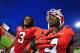 ATHENS, GA - SEPTEMBER 29: Todd Gurley #3 and Keith Marshall #4 of the Georgia Bulldogs head off the field after the game against the Tennessee Volunteers at Sanford Stadium on September 29, 2012 in Athens, Georgia. (Photo by Scott Cunningham/Getty Images)