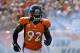 September 23 2012; Denver, CO, USA; Denver Broncos defensive end Elvis Dumervil (92) before the game against the the Houston Texans at Sports Authority Field. Mandatory Credit: Ron Chenoy-US PRESSWIRE