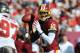 TAMPA, FL - SEPTEMBER 30: Quarterback Robert Griffin III #10 of the Washington Redskins sets to pass against the Tampa Bay Buccaneers September 30, 2012 at Raymond James Stadium in Tampa, Florida. (Photo by Al Messerschmidt/Getty Images)