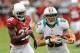GLENDALE, AZ - SEPTEMBER 30: Brian Hartline #82 of the Miami Dolphins runs with the ball while being chased by William Gay #22 of the Arizona Cardinals at University of Phoenix Stadium on September 30, 2012 in Glendale, Arizona. (Photo by Norm Hall/Getty Images)