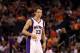 PHOENIX, AZ - APRIL 25: Steve Nash #13 of the Phoenix Suns during the NBA game against the San Antonio Spurs at US Airways Center on April 25, 2012 in Phoenix, Arizona. The Spurs defeated the Suns 110-106. NOTE TO USER: User expressly acknowledges and agrees that, by downloading and or using this photograph, User is consenting to the terms and conditions of the Getty Images License Agreement. (Photo by Christian Petersen/Getty Images)