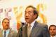 UNIONDALE, NY - AUGUST 01: Owner Charles Wang (R) of the New York Islanders addresses the media to announce that the new arena voter referendum failed as Nassau County Executive Ed Mangano (L) and a member of the labor union look on at the Nassau Coliseum August 1, 2011 in Uniondale, New York. Wang has said that without a new arena, he may have no choice but to move the team out of Nassau County. (Photo by Andy Marlin/Getty Images)