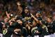 OAKLAND, CA - OCTOBER 01: The Oakland Athletics celebrates after the Athletics beat the Texas Rangers to clinch a playoff spot at O.co Coliseum on October 1, 2012 in Oakland, California. (Photo by Ezra Shaw/Getty Images)