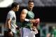 EAST RUTHERFORD, NJ - SEPTEMBER 9: Quarterbacks Mark Sanchez #6, left, and Tim Tebow #15 of the New York Jets during pre-game warm ups before the start of their game against the Buffalo Bills at MetLife Stadium on September 9, 2012 in East Rutherford, New Jersey. (Photo by Rich Schultz /Getty Images)