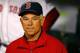 BOSTON, MA - SEPTEMBER 25: Manager Bobby Valentine #25 of the Boston Red Sox watches the pregame ceremony honoring the 2004 World Series Champion team prior to the game against Tampa Bay Rays on September 25, 2012 at Fenway Park in Boston, Massachusetts. (Photo by Jared Wickerham/Getty Images)