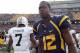 MORGANTOWN, WV - SEPTEMBER 29: Geno Smith #12 of the West Virginia Mountaineers shakes hands after the game against the Baylor Bears on September 29, 2012 at Mountaineer Field in Morgantown, West Virginia. WVU defeated Baylor 70-63. (Photo by Justin K. Aller/Getty Images)