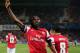 MONTPELLIER, FRANCE - SEPTEMBER 18: Gervinho of Arsenal celebrates scoring his teams second goal during the UEFA Champions League match between Montpellier Herault SC and Arsenal at Stade de la Mosson on September 18, 2012 in Montpellier, France. (Photo by Julian Finney/Getty Images)