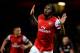 LONDON, ENGLAND - OCTOBER 03: Gervinho of Arsenal celebrates after scoring the opening goal during the UEFA Champions League Group B match between Arsenal FC and Olympiacos FC at Emirates Stadium on October 03, 2012 in London, England. (Photo by Mike Hewitt/Getty Images)