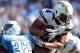 SAN DIEGO, CA - SEPTEMBER 16: Jackie Battle #44 of the San Diego Chargers is arm tackled by Robert Johnson #32 of the Tennessee Titans at Qualcomm Stadium on September 16, 2012 in San Diego, California. (Photo by Harry How/Getty Images)