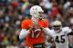 EL PASO, TX - DECEMBER 30: Quarterback Stephen Morris #17 of the Miami Hurricanes throws against the Notre Dame Fighting Irish at Sun Bowl on December 30, 2010 in El Paso, Texas. (Photo by Ronald Martinez/Getty Images)