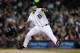 DETROIT, MI - SEPTEMBER 24: Justin Verlander #35 of the Detroit Tigers pitches in the fifth inning of the game against the Kansas City Royals at Comerica Park on September 24, 2012 in Detroit, Michigan. (Photo by Leon Halip/Getty Images)