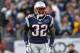 FOXBORO, MA - JANUARY 1: Devin McCourty #32 of the New England Patriots reacts during a game against the Buffalo Bills in the second half at Gillette Stadium on January 1, 2012 in Foxboro, Massachusetts. (Photo by Jim Rogash/Getty Images)