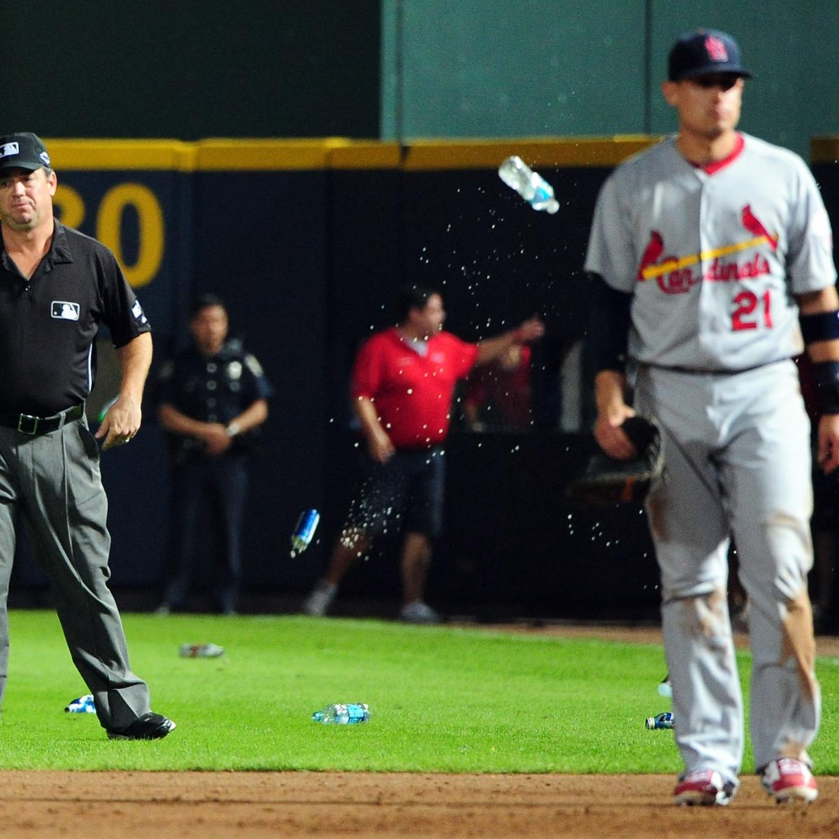 Umpire Hit by Beer Bottle as Situation Exploded During NL Wild Card Game News, Scores