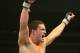 LAS VEGAS - FEBRUARY 29: Jake Ellenberger white trunks black lettering of Team Quest celebrates his victory over Pat Healy white trunks of Lion's Den during their welterweight bout at The Orleans Arena on February 29, 2008 in Las Vegas, Nevada. (Photo by Ethan Miller/Getty Images)