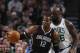 BOSTON, MA - JANUARY 17: Dwight Howard #12 of the Orlando Magic tries to get around Shaquille O'Neal #36 of the Boston Celtics on January 17, 2011 at the TD Garden in Boston, Massachusetts. NOTE TO USER: User expressly acknowledges and agrees that, by downloading and/or using this Photograph, User is consenting to the terms and conditions of the Getty Images License Agreement. (Photo by Elsa/Getty Images)