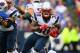 ORCHARD PARK, NY - SEPTEMBER 30: Brandon Bolden #38 of the New England Patriots carries the ball during an NFL game against the Buffalo Bills at Ralph Wilson Stadium on September 30, 2012 in Orchard Park, New York. (Photo by Tom Szczerbowski/Getty Images)