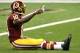 NEW ORLEANS, LA - SEPTEMBER 09: Robert Griffin III #10 of the Washington Redskins at Mercedes-Benz Superdome on September 9, 2012 in New Orleans, Louisiana. (Photo by Ronald Martinez/Getty Images)