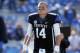 LEXINGTON, KY - OCTOBER 06: Patrick Towles #14 of the Kentucky Wildcats walks off of the field on crutches following the SEC game against the Mississippi State Bulldogs at Commonwealth Stadium on October 6, 2012 in Lexington, Kentucky. He was injured in the first half of the 27-14 loss. (Photo by Andy Lyons/Getty Images)