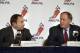 NHL commissoner Gary Bettman (left) and former NHLPA leader Bob Goodenow fought over the salary cap in 2005, and Bettman won.
