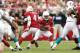 GLENDALE, AZ - SEPTEMBER 30: Running back William Powell #33 of the Arizona Cardinals rushes the football during the NFL game against the Miami Dolphins at the University of Phoenix Stadium on September 30, 2012 in Glendale, Arizona. The Carindals defeated the Dolphins 24-21 in overtime. (Photo by Christian Petersen/Getty Images)